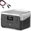 EF ECOFLOW RIVER 2 Portable Power Station, 256Wh LiFePO4 Battery, 1-Hour Fast Charge, Up to 600W AC Outlets, Solar Generator for Camping/Outdoor/Home Backup, Includes Solar Charging Cable