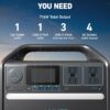 Anker 535 Portable Power Station, 512Wh Solar Generator (Solar Panel Optional) with LiFePO4 Battery Pack, 500W 9-Port Powerhouse, 4 AC Outlets, 60W USB-C PD Output, LED Light for Outdoor (Renewed) - Image 6