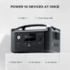 EF ECOFLOW RIVER 288Wh Portable Power Station,3 x 600W(Peak 1200W) AC Outlets & LED Flashlight, Fast Charging Silent Solar Generator (Solar Panel Optional) for Emergencies Home Outdoor Camping RV - Image 4