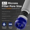 Membrane Solutions Straw Water Filter, Survival Filtration Portable Gear, Emergency Preparedness, Supply for Drinking Hiking Camping Travel Hunting Fishing Team Family Outing - Image 2