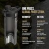 GRAYL GeoPress Titanium 24 oz Water Purifier Bottle - Filter for Hiking, Camping, Survival, Travel (Covert Black) - Image 3
